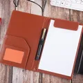 PU Leather File Folder Clipboard Document Magnetic Clip Business Meeting Contract Clamp Writing Pad