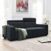 2 in1 Chaise Lounge Sofa Velvet Sectional Loveseat with Adjustable Headrest, Living Room Loveseat Sleeper, Recliner Settee