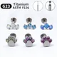 G23 Titanium Stud Earrings Titanium Piercing Jewelry 16G Opal Lip Studs Cute Cat Scratching