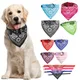 Lovely Adjustable Small Dog Collar For Dogs Small Pet Slobber Towel Pitbull Cat Collar Print Scarf