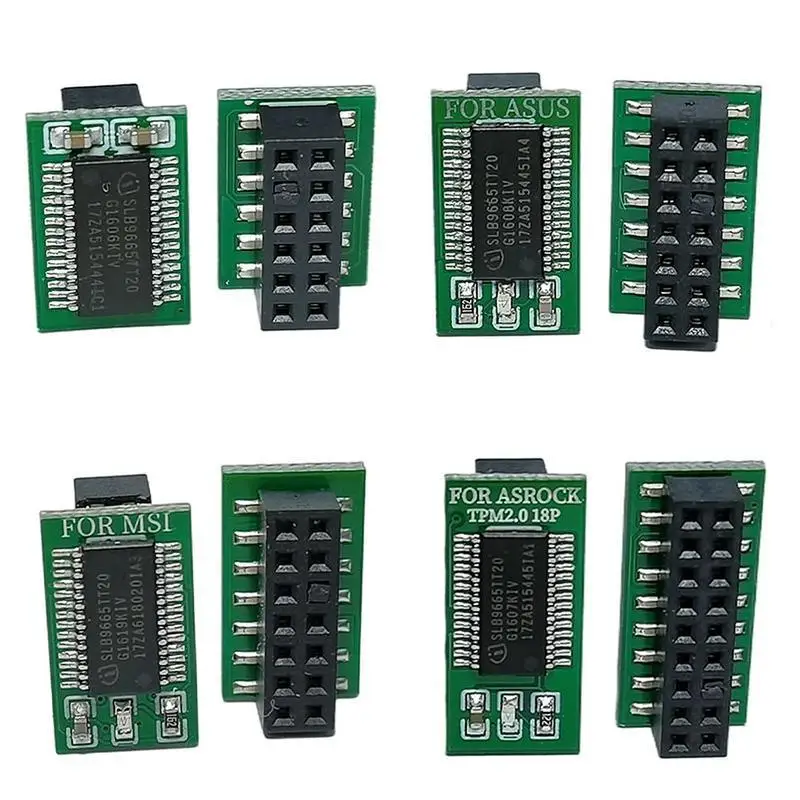 Tpm modul 12 14 18 20 pin lpc für asus msi gigabyte asrock verschlüsse lungs sicherheits modul fernkarte tpm2.5 modul karte Image