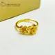 Engagement Rings For Women 24K Yellow Gold Plated Flower Finger Ring Adjustable Anillo Bague Wedding