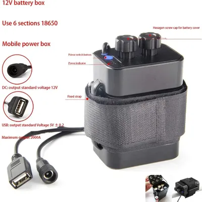 8,4 V Wasserdichte 4*18650/6*18650 Batterie Power Bank Fall USB Lade Outdoor Fahrrad licht Pack Lagerung Halter Box Shell mit Draht