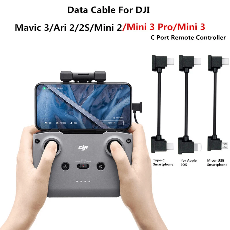 Datenkabel Für DJI RC-N1 Mavic 3/Ari 2/2S/Mini 2/MINI 3/3 PRO Drone IOS Typ-C Micro Adapter Draht Stecker Tablet Telefon Kabel Image
