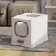 Big Size Cat Litter Box with Scratching Board Pet Supplies Enclosed Drawer Style Cat Toilet Pan with