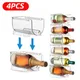 1/2/4Pcs Stackable Wine Rack Refrigerator Organizer Universal Bottle Holder Water Bottle Organizer