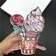 Diy Cartoon Eis Patches Stickerei Pailletten Kuchen Appliqued Taschen Aufkleber Bekleidungs Zubehör