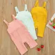 Baby Girls Romper Boy Fashion Strap Sleeveless Button Playsuit Vest Jumpsuit Cartoon Print Overalls