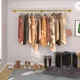 Industrial Pipe Clothes Hanging Rack: Wall Mounted Iron Clothing Storage Hanger Rod - Heavy Duty