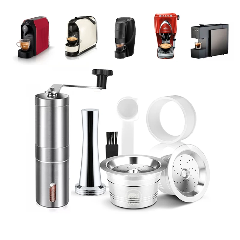 Wiederverwendbare Kaffeekapseln für Trinya Cora Grande 3 Hearts Lov Passione Espresso-Kaffeemaschinenfilter, passend für K FEE Tchibo Cafissimo Image