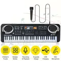 61 Keys Kids Electronic Keyboard Piano With Microphone Musical Instrument USB Digital Electric Organ