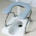 Pregnant Women Elderly Toilet Stool U Design Bathroom Chair Folding Stainless Steel Bath Seat Stable