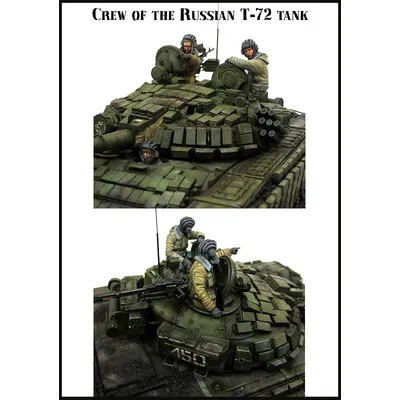 1/35 harz Abbildung Modell Kit CREW DER RUSSISCHEN T-72 TANK Unassambled Unlackiert