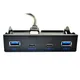 USB Hub USB C Hub 3.5 Inch Floppy Drive Front Panel 2 Port USB 3.0 + 2 Port USB 3.1 Type C 20 Pin