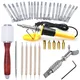 KRABALL Leather Craft Carving Set 29pcs Stamping Punch Set with Adjustable Swivel Knife Carving