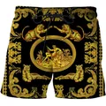 3D Printing Luxury Beach Shorts Pants Men Hawaii Vacation Essentials Swim Trunks Casual Gym Surf