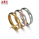 Auxauxme Simple CZ Stone Engagement Rings Gold Rose Gold Color Stainless Steel Promise Rings For