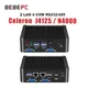 BEBEPC Industrielle Mini PC Fanless Celeron J4125 Quad-Core N4000 2 LAN 4 COM Desktop Computer