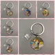 Keychain New House Beautiful House Under The Starry Sky Key Ring Jewelry Gift Key Holder for New