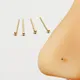 925 Sterling Silver Nose Stud 1.2mm 1.5mm Ball Nostril Studs Straight Color Gold Nose Pin Piercing