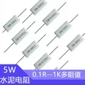 10pcs 5W 5% Cement Resistor Power Resistance 0.47 4.7 47 470 R Ohm 4K7 47K 0.47R 4R7 47R 470R