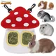 Rabbit Hay Bag Mushroom Shaped Oxford Cloth Fabric Hanging Hay Feeder Bag Hay Storage Bag For