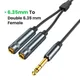 High Quality 6.35mm 1/4'' TRS Stereo Male to Dual 6.35mm 1/4'' TRS Stereo Female Adapter Cable Audio