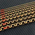 Großhandel Edelstahl Schmuck Mode Silber & Gold Farbe Große Kleine Größe 2-9mm Halskette Halskette