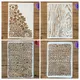4 Teile/satz A4 29cm Mosaik Ziegel Holz Daisy Textur DIY Schichtung Schablonen Malerei Sammelalbum
