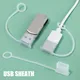 Dust Plug for USB-A Male 5pcs USB A Cable Dust Cover with Strap Dustproof Waterproof Anti-loss Cap