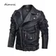 DIMUSI Winter Winter Herren Leder Jacke Männer Mode Motorrad PU Leder Jacke Kühlen Zipper Taschen