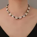 Vintage Natural Shell Necklaces For Women Creative Beach Style Handmade Woven Neck Chokers Statement