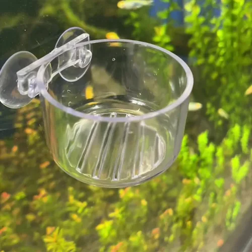 Aquarium Dekoration hängen Aquarium Acryl Topf mit Saug halter Aquarium Wasser Pflanz zylinder Tasse