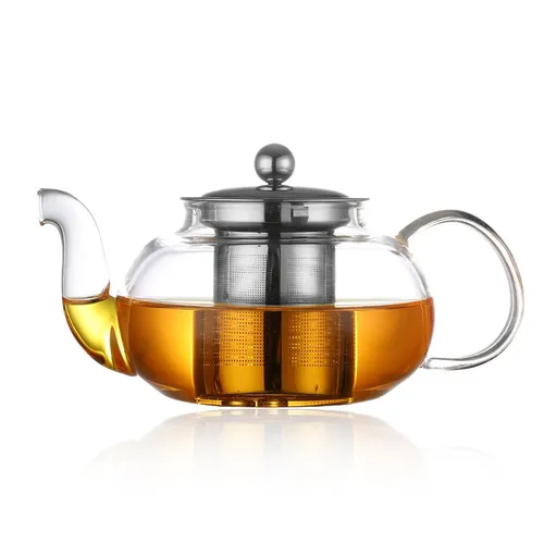 Hochwertige Teekanne hitze beständige Glastopf Blume Tee Set Wasserkocher Kaffee Teekanne Trink