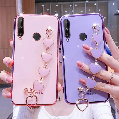 Für Honor 9X Fall Luxus Galvani Herz Armband Halter Fällen Für Honor 50 10Lite 20Lite 9A 9X 10i 30i