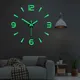 Mode DIY Luminous Wanduhr Für Wohnzimmer Design Europa Clock Aufkleber Acryl Spiegel Uhren