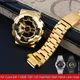 Modifiziertes goldenes Gehäuse Lünette Metall Uhren armband für Casio G-SHOCK schwarz Samurai