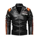 Herren Vintage Motorrad jacke Herren Mode neue Biker Lederjacke männliche Stickerei Bomber Mantel