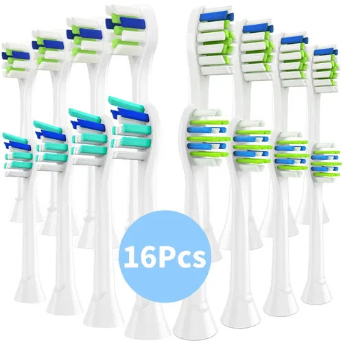 16Pcs Zahnbürste Köpfe für Philips Sonicare C2 HX9023/HX9024 Elektrische Zahnbürste Passt Sonicare 2