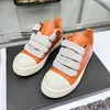 Männer Freizeit schuhe Jumbo Schnürung Low Top Echt leder dicke Sohlen ro orange Frauen Luxus Designer Sneakers groß plus Größe