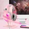 Rosa Headset Gamer Mädchen mit HD MIC & Led licht Über Ohr PC Kopfhörer Für handy/Laptop/PS4/XBOX