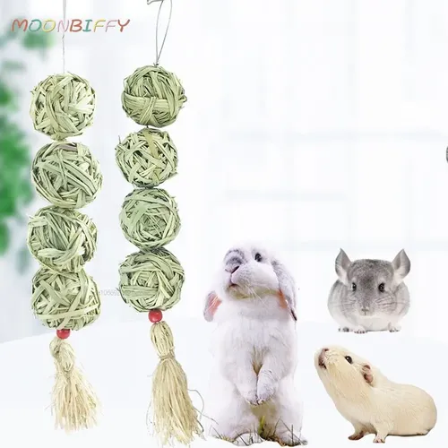 Kleintiere kauen Spielzeug hängen Kau bälle für Hase Kaninchen Chinchilla Meers chweinchen