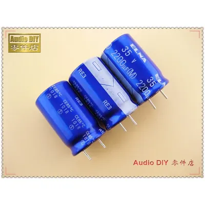 5 Stück/50 Stück Elna Blue Robe Re3 Serie 2200uf 35v 35 v2200uf Elektrolyt kondensator Audio DIY Image