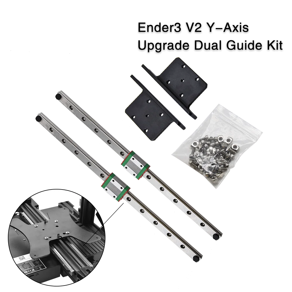 Ender3/V2/Pro Upgrade Y-Achse Dual Linear Rail Kit MGN12H 300 MM Linearführung für Ender 3 Ender 3 V2 Ender 3 Pro 3D Drucker CNC Image