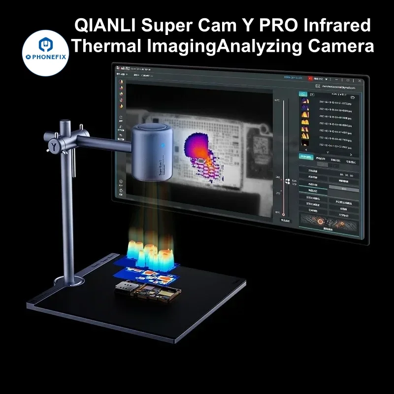 Qianli Toolplus Supercam X 3D/Super Cam Y 3D/Qianli MEGA-IDEA Super IR Cam 2S/Linkseek PCB Short Cam ii Thermografiekamera für die Fehlererkennung Diagnose von elektrischen Fehlern in Mobiltelefonen Image