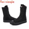 2021 neue Kurze Stiefel Frauen Side Zipper Leinwand Schuhe Casual Schuhe frauen Schuhe Gummi Schuhe