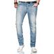 Slim-fit-Jeans ALESSANDRO SALVARINI "ASCatania" Gr. W38 L34, Länge 34, blau (as, 162, mittelblau used) Herren Jeans Slim Fit