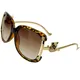 Sonnenbrille Frauen Oval Retro Legierung Rahmen Gold Fuchs Design Vintage Luxus Marke Damen Stick