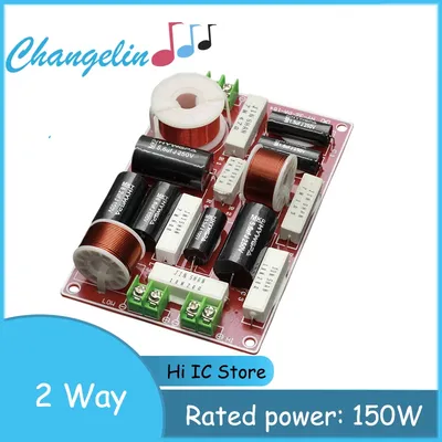 1Pcs 2 Weg Hallo-fi Audio Höhen + Bass Crossover Lautsprecher Frequenz Teiler Stereo Crossover Filter 18dB 150W Freies shippin Image