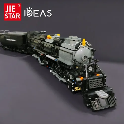 JIESTAR Kreative Expert Ideen Bigboy Lecomotive Dampf Zug Moc Eisenbahn Express Ziegel Modulare